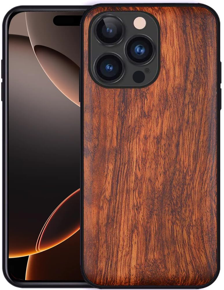 Amazon.co.jp: SAWEI 天然木 iPhone16ProMax ケース ローズ