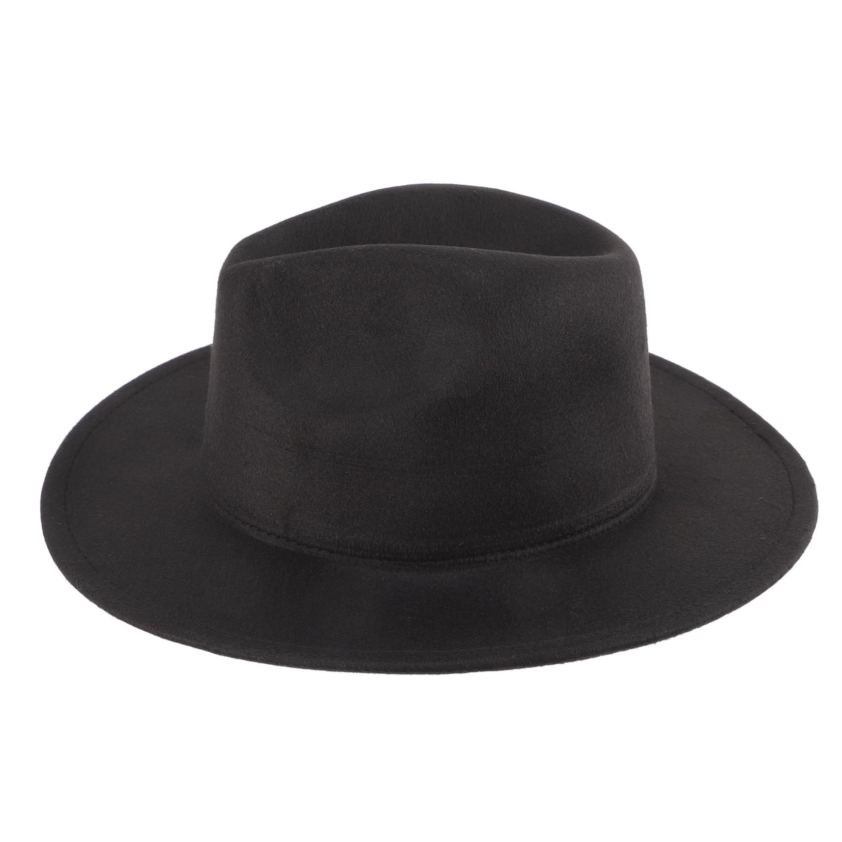 Ipetboom Men Vintage Wide Brim Jazz Hat Elegant Fedora for Outdoor Events Lightweight Comfortable Costume Accessory for Festivals Gardening and More