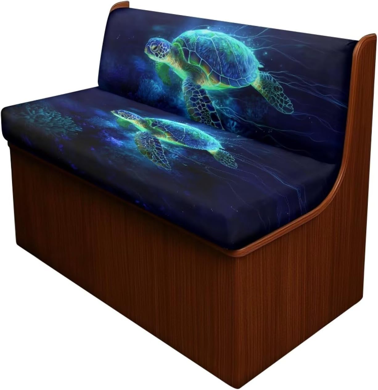 2 Sets Turtle RV Dinette Cushion Covers Camper Couch Covers with 2 Seat Cover and 2 Backrest Cushions,RV Dinette Booth Sofa Slipcover for Loveseat