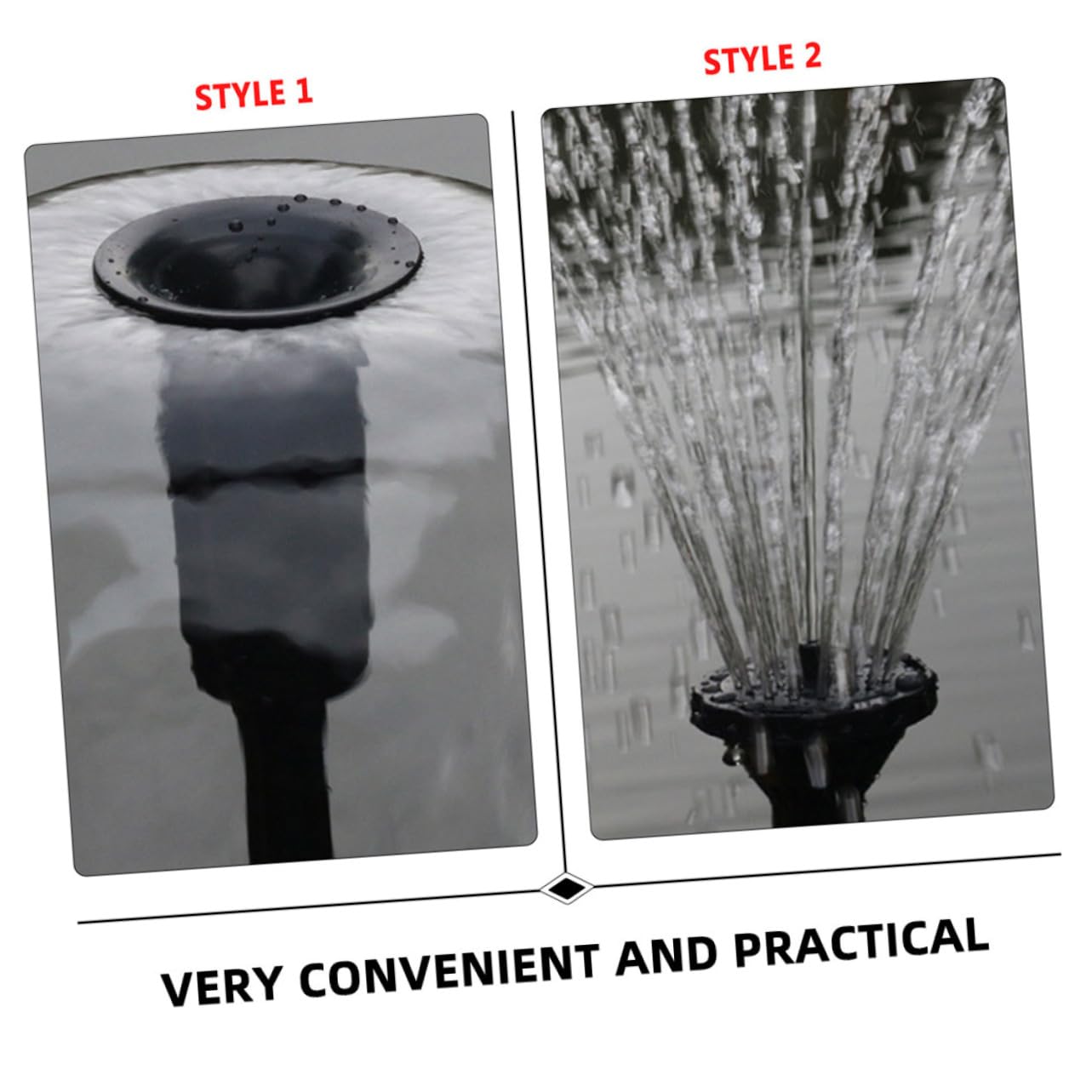 BESPORTBLE 8 Stücke 16 Pilz Brunnen Düse Set Abs Kunststoff Wasser Funktion Outdoor Teich Brunnen Spray Düse