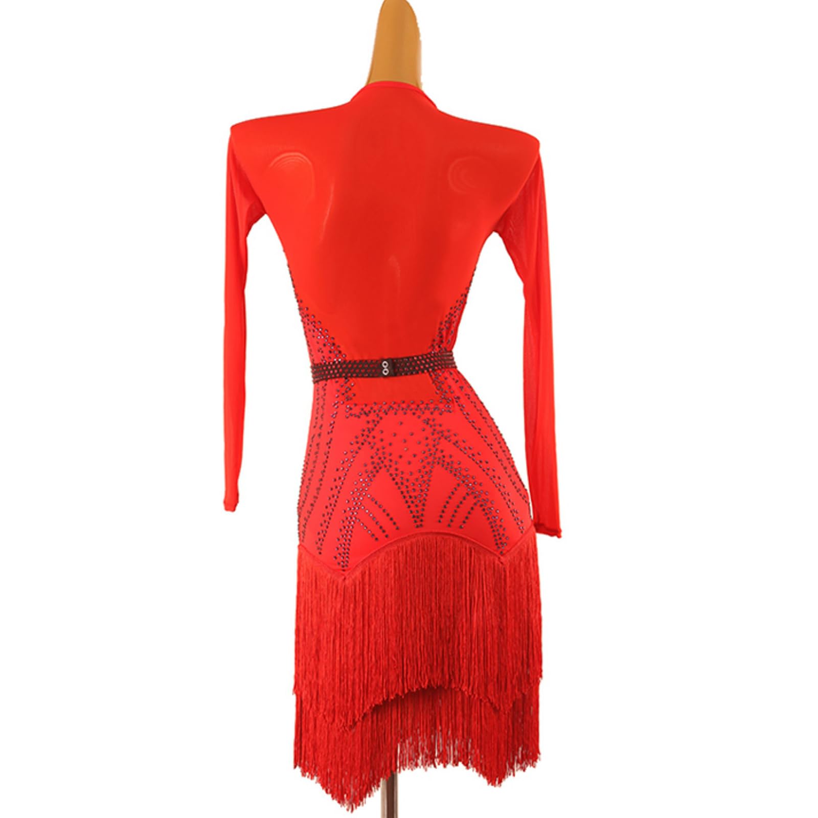 Vestidos De Salón con Flecos Estilo Flapper para Mujer Vestido De Competición Latin Cha Cha Sin Espalda Trajes De Actuación De Salsa con Tirantes Ropa De Baile para Samba Rumba