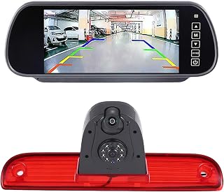 Doppel-Rückfahrkamera im Bremsleuchte,Auto Rückfahrkamera mit Zwei Kameras+7" LCD Rückspiegel für FIAT Ducato 250 X250 X251 290 290X/Fiat E-Ducato/Citroen Jumper/Peugeot Boxer/Opel Movano