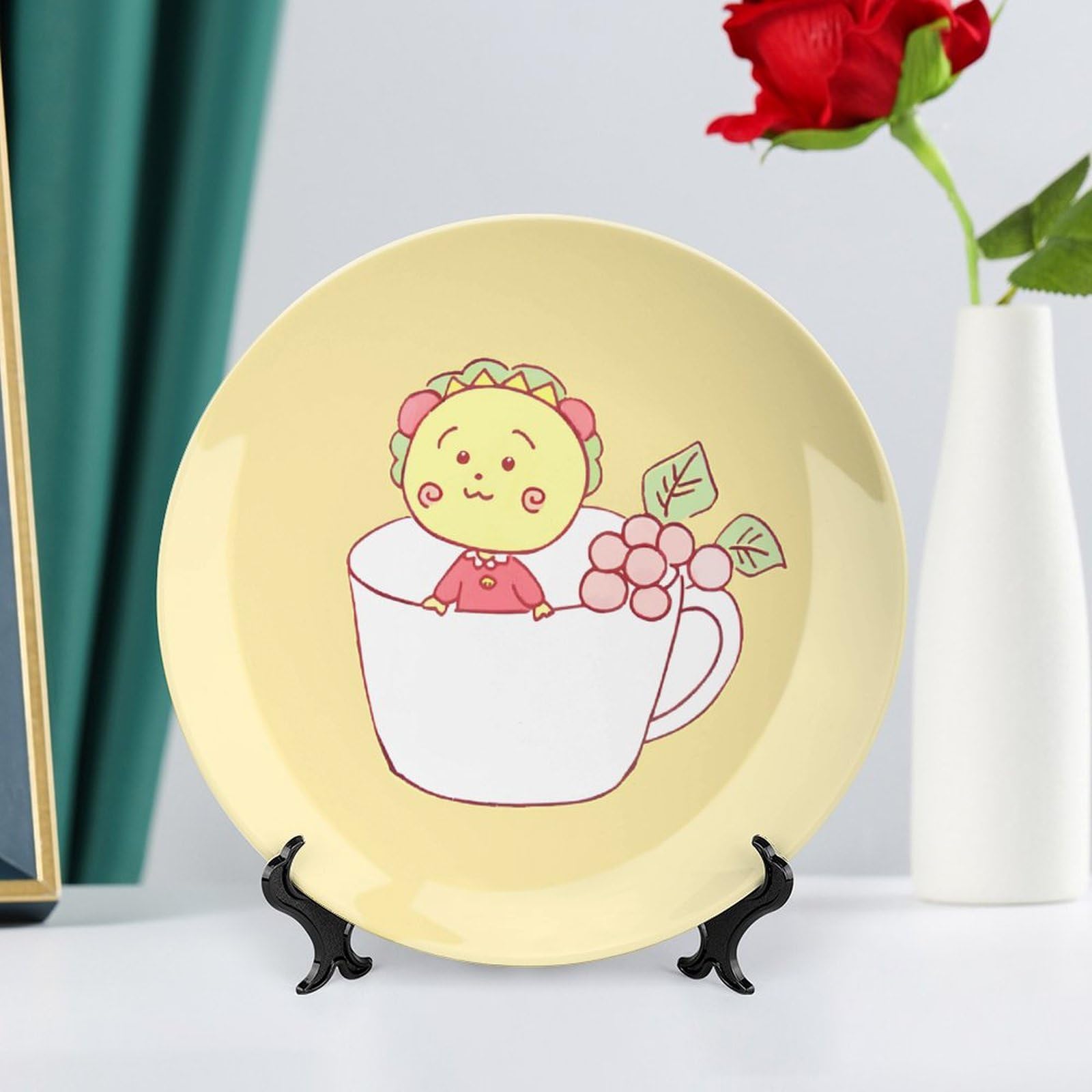 Amazon.co.jp: コジコジ陶磁器製飾り皿（スタンド付）吊り飾りおしゃれ