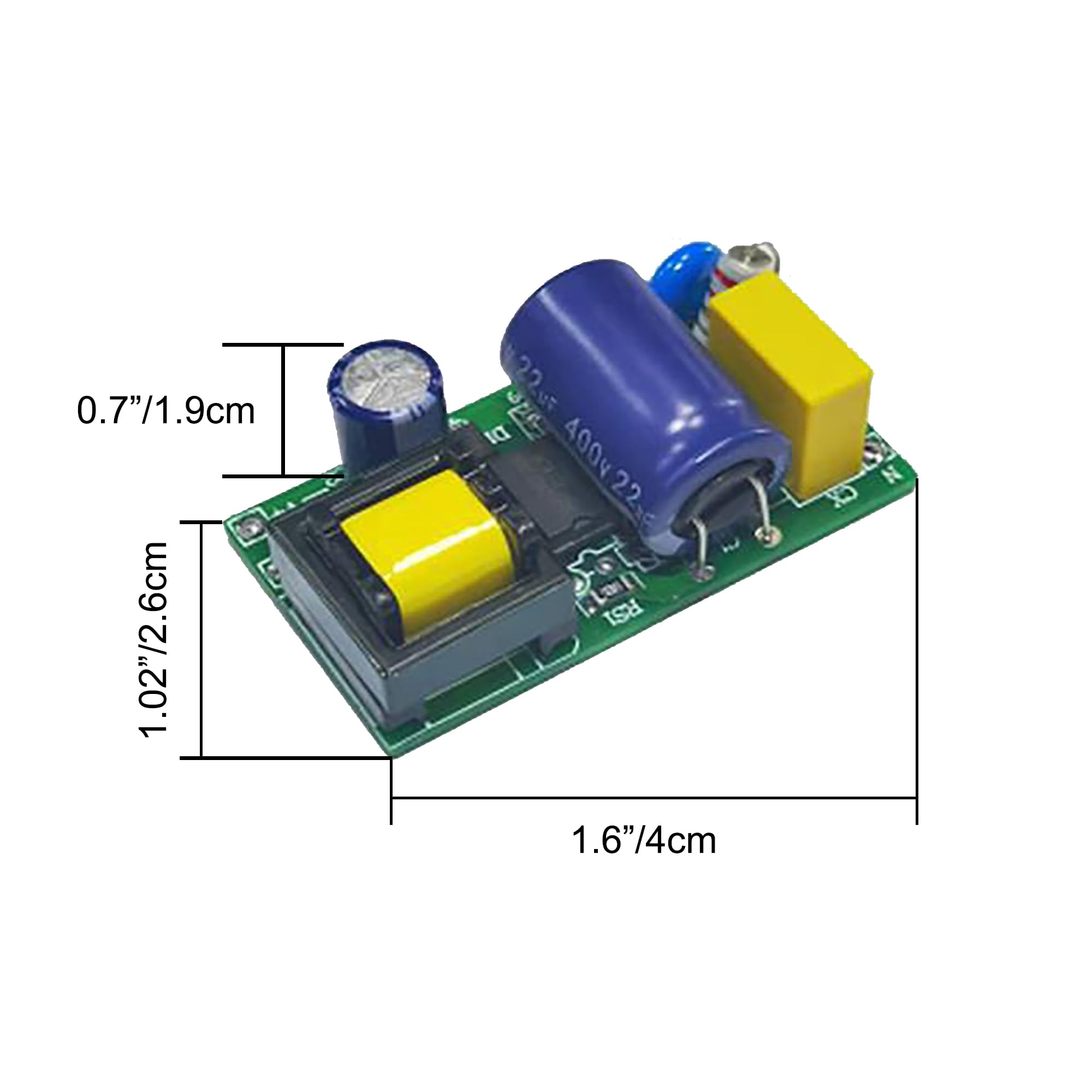 Trasformatore LED 36 – 50 W, trasformatore LED da 230 V a 100 – 175 VDC, alimentatore per strisce di luce LED, faretti LED, confezione da 6