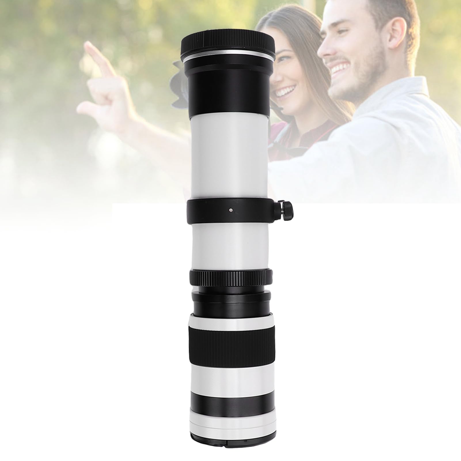 F8.3 Camera Teobiektyw z Zakresem Ogniskowym 420-800 Mm dla RF Montaż Bezlusterkowy Aparat, Ręczny Kąt Widoku 6 °. Dwie Grupy, Cztery Ostrza Struktura Optyczna (WHITE)