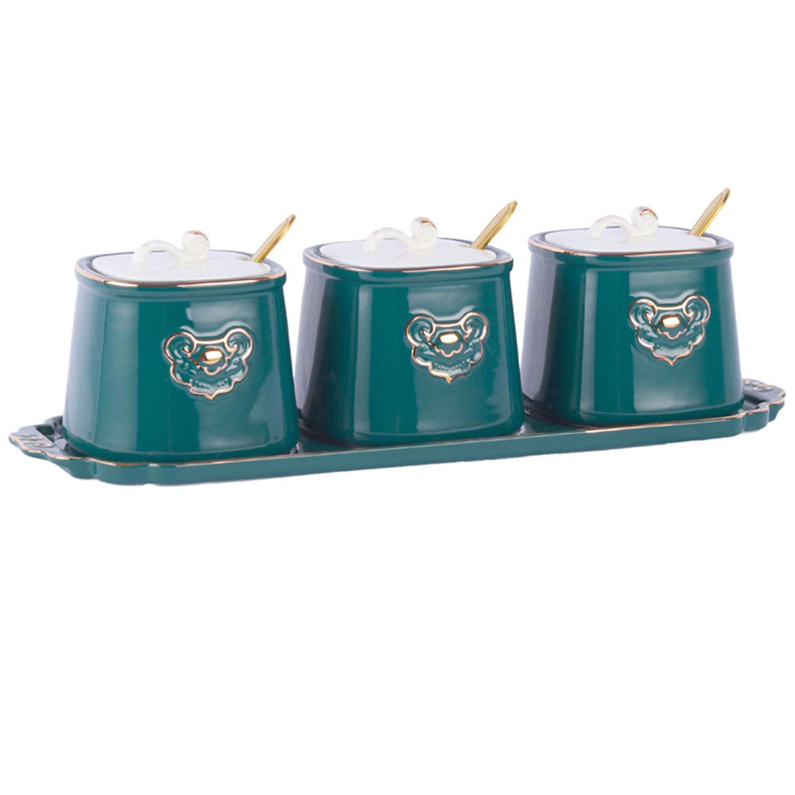 Pojemniki na przyprawy, słoiki do przechowywania p Zestaw pojemników na przyprawy ceramiczne Nordic, porcelanowy organizer na przyprawy z łyżką i podstawą, wykwintny zestaw do przechowywania przypraw