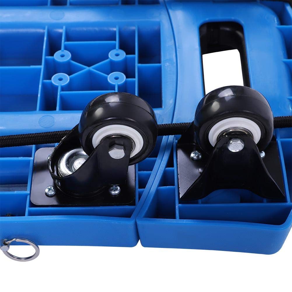 Carrello a mano pieghevole resistente con piattaforma regolabile a 6 ruote e maniglia retrattile, capacità 400 kg, ideale per casa, giardino, magazzino e uso agricolo.