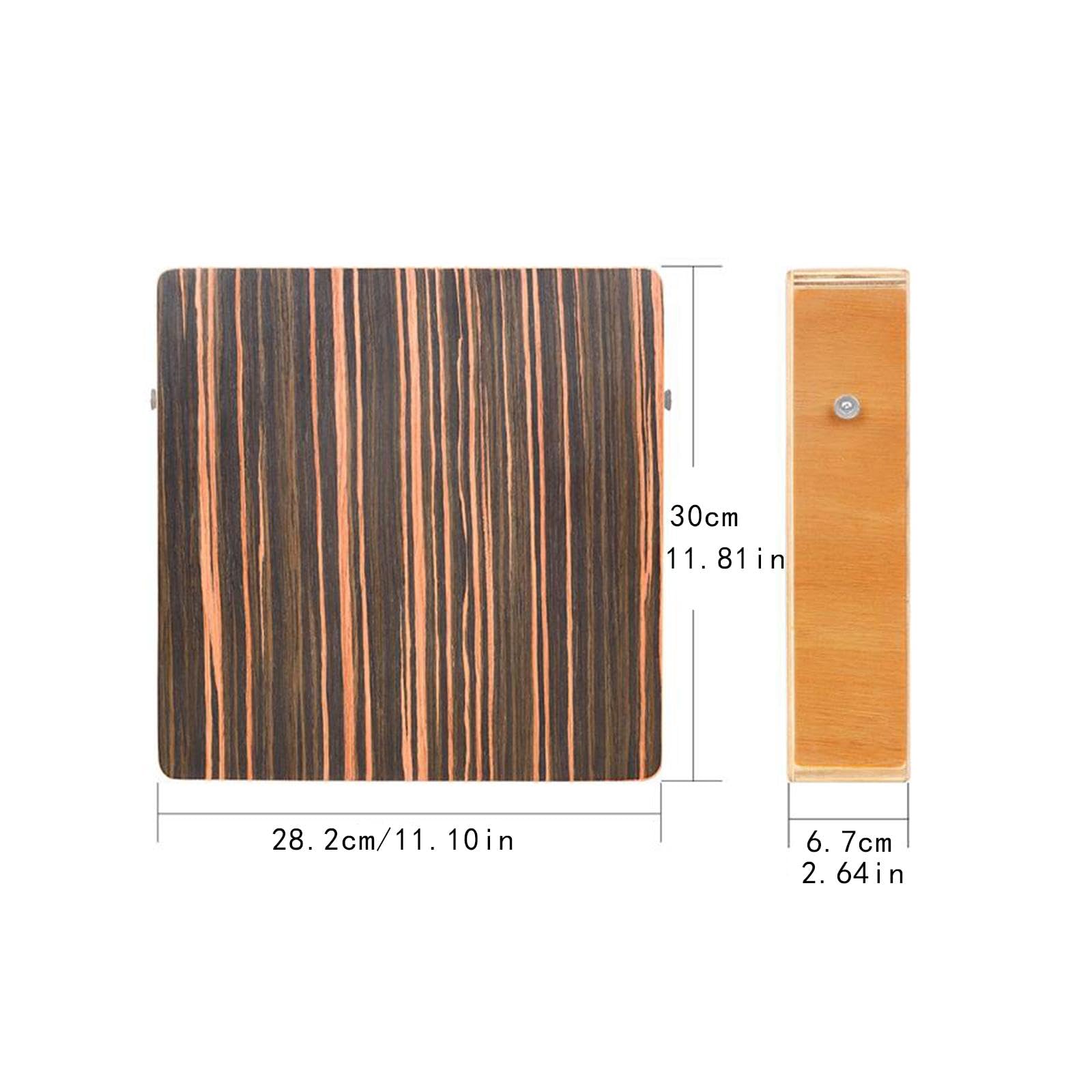 Cajon Portable, Tambour de En Bois, Instrument de Percussion En Bois, Tambour à Main Facile à Transporter Grâce à Sa Sangle Ajustable, avec Sac