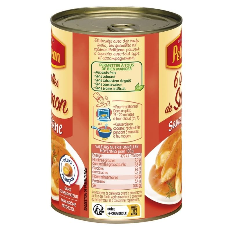 Découvrez les Délicieuses Quenelles de Saumon Sauce Océane Petitjean - 6 pièces - 400g. Un Festin Marin à Conserver. - Le Lot De 4