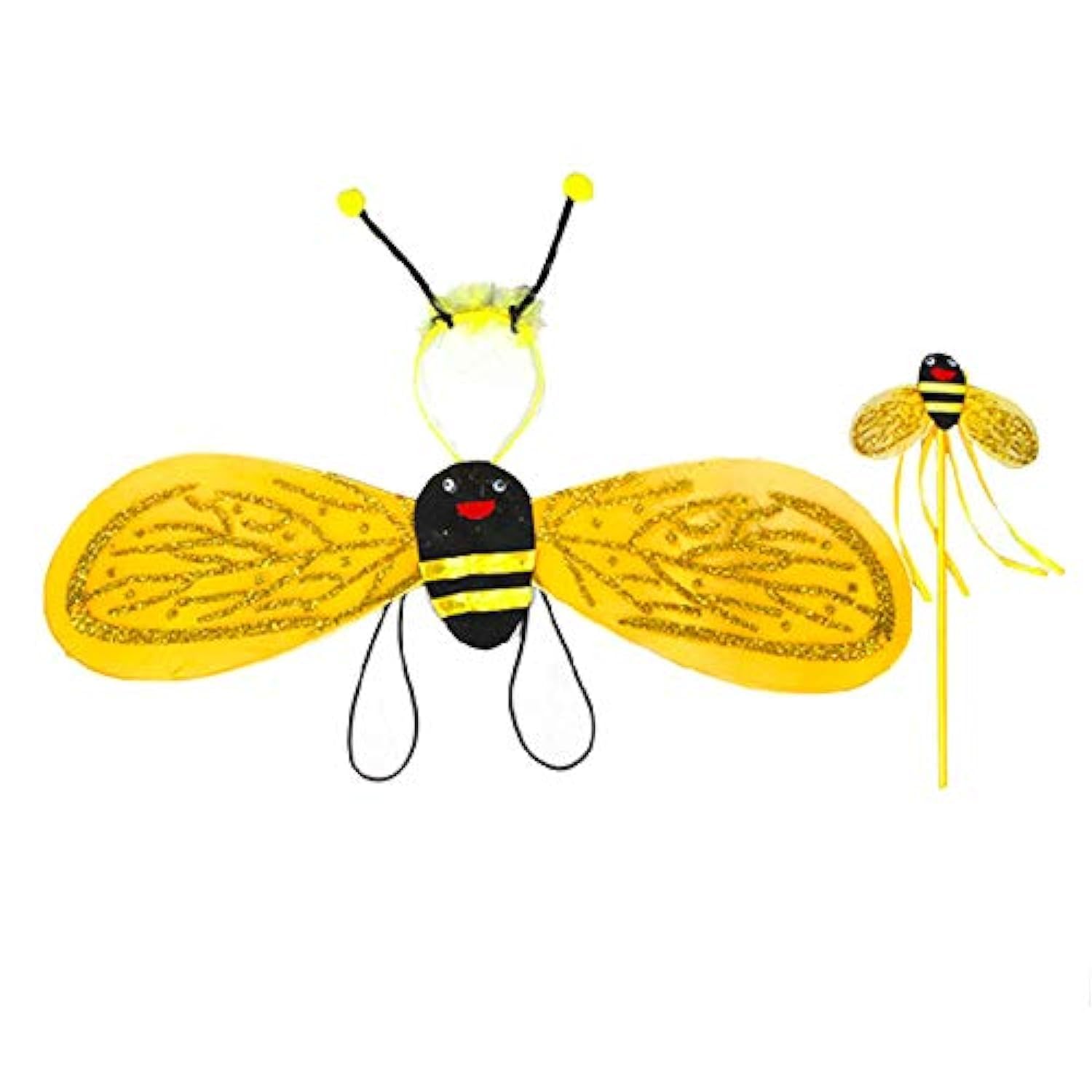 FancyDressWale Kids Bee Costume Wings Headband Wand for Cosplay Costume Accessories 3pcs (B08JZGZVYG) Amazon Price History, Amazon Price Tracker