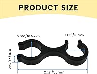 Vista 2 de Clips para bastón de senderismo, conector de goma de 8 formas de hebilla de varilla doble, juego de puntas de bastón de senderismo para deportes al