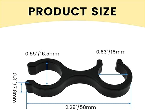 Miniatura 2 de Clips para bastón de senderismo, conector de goma de 8 formas de hebilla de varilla doble, juego de puntas de bastón de senderismo para deportes al
