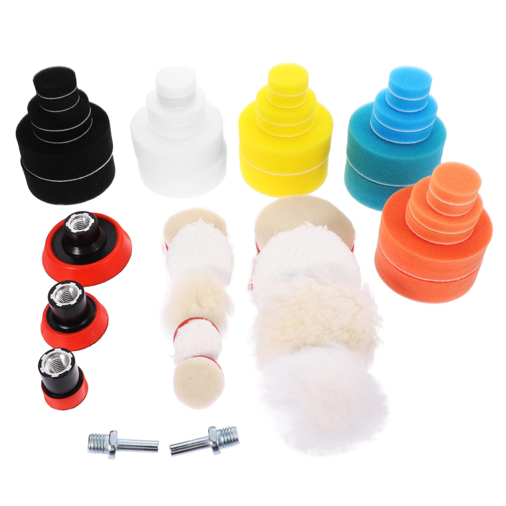ABOOFAN Kit de Esponjas para Pulido y Encerado de Coche Aplicación Uniforme de Cera, Esponja Fácil Cambio de Discos para Limpieza Doméstica y Pulido de Vehículos