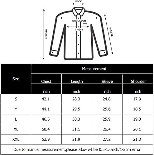 Miniatura 7 de Camisas a cuadros con botones para hombre, ajuste regular, manga larga, camisas de negocios casuales