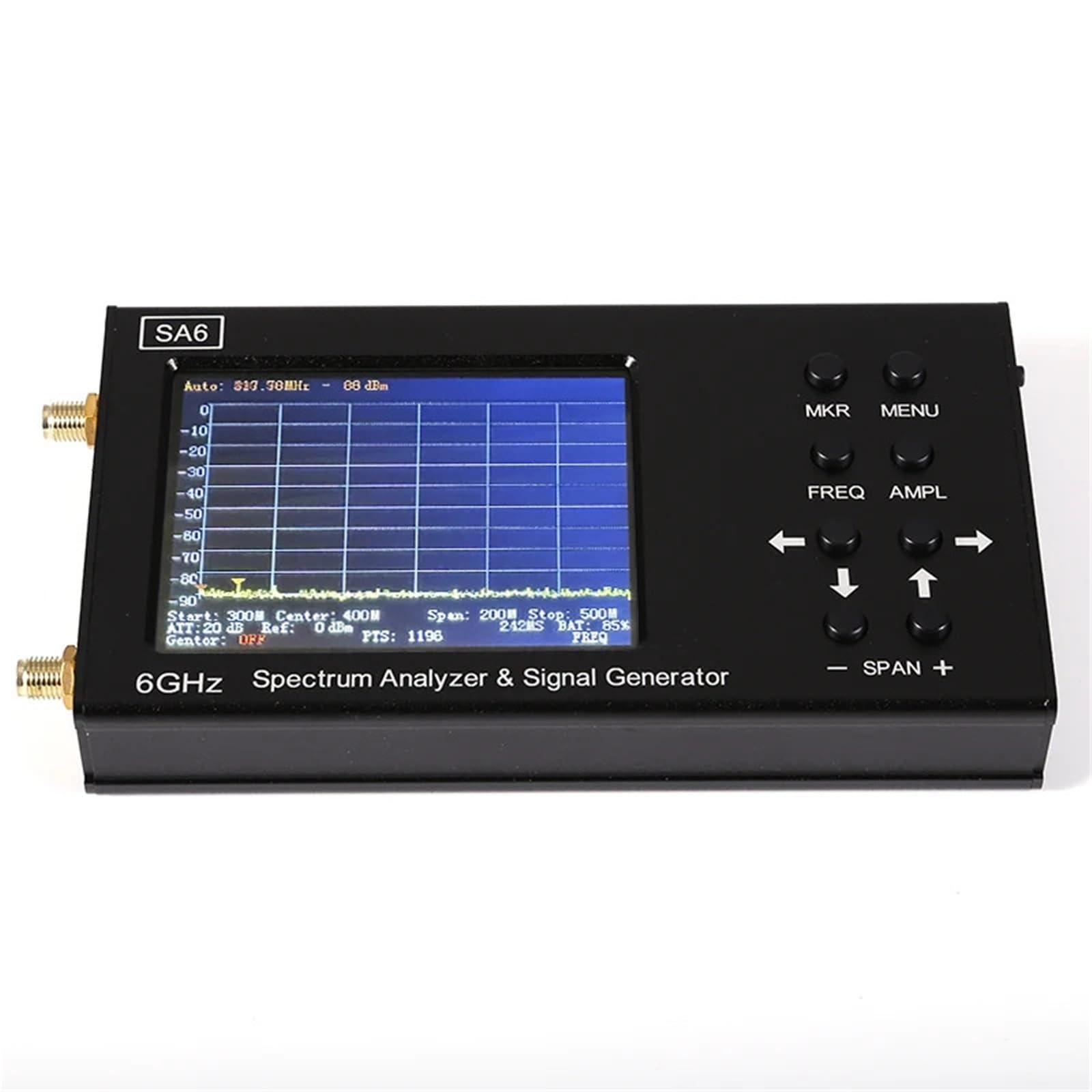 Network Analyzer, SA6 Handheld Spectrum Analyzer Multifunction WiFi CDMA Signal 6G Tester Reusable 3.2 Inch Touched Screen Tester for LAB
