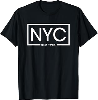 New York NYC Airport Code Square Box Retro Womens Souvenir T-Shirt