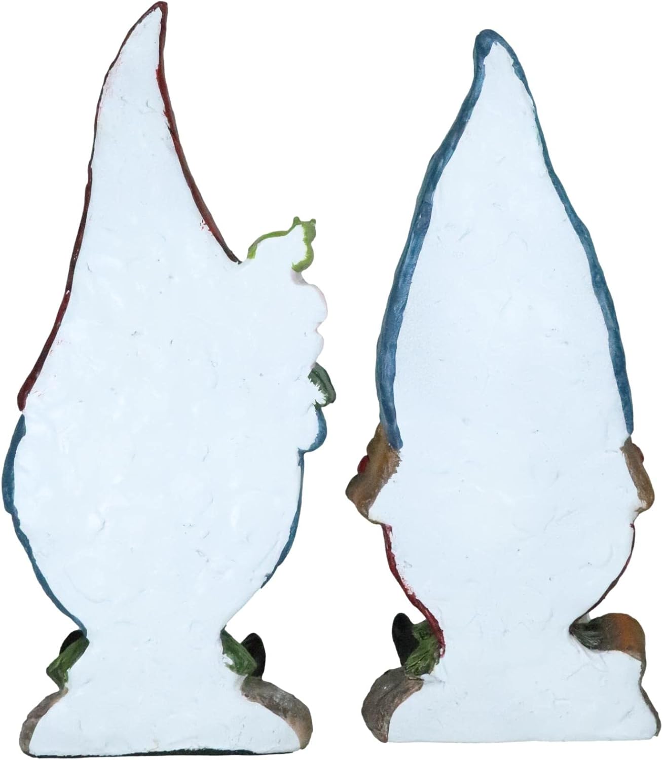 Ebros Gift Pack of 2 Whimsical Festive Holiday Mr and Mrs Gnome Couple with Snail and Caterpillar Holding Flowers Figurines Travelling Gnomes DIY Fairy Garden Home Decor Sculpture