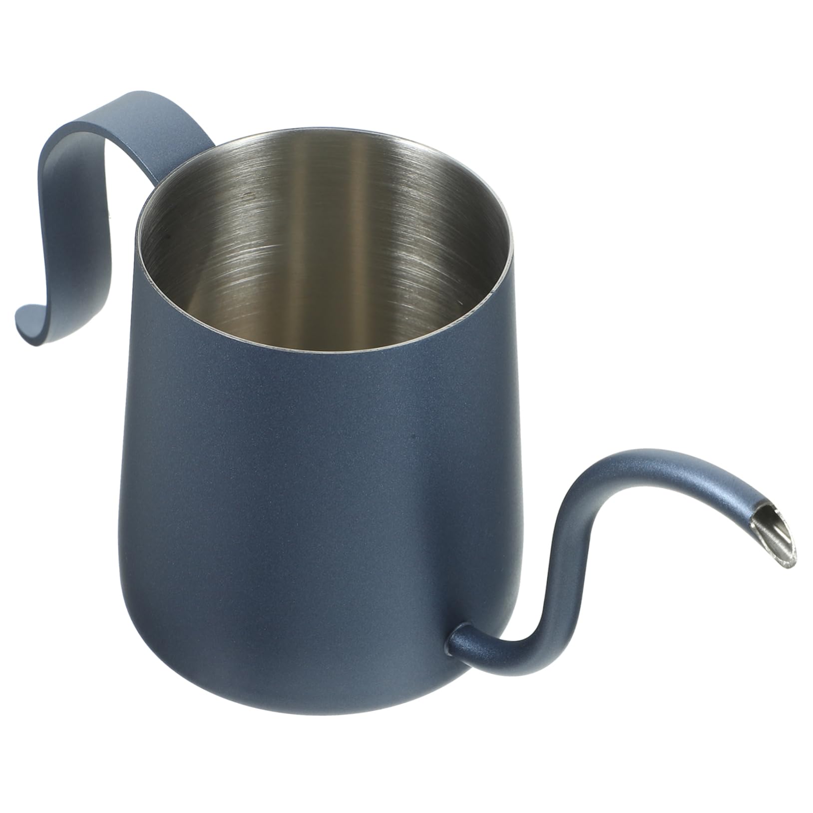 Cafetera de acero inoxidable PRETYZOOM con jarra moderna de cuello de cisne estilizada