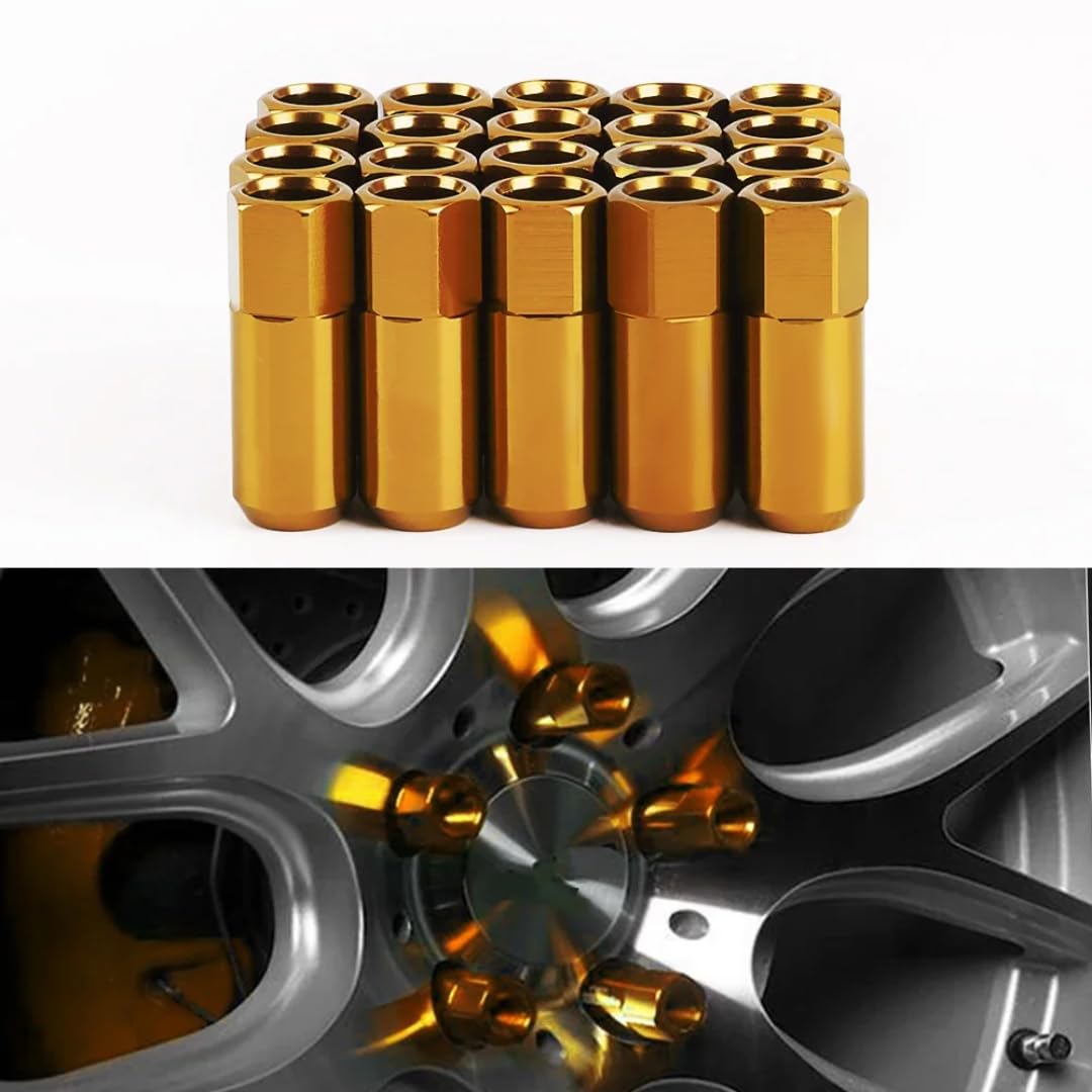 Tuerca De Rueda para Kia, para Lincoln, para Suzuki, 20 Piezas Tuercas para Ruedas de Carreras M14x1.5 de 60 mm
