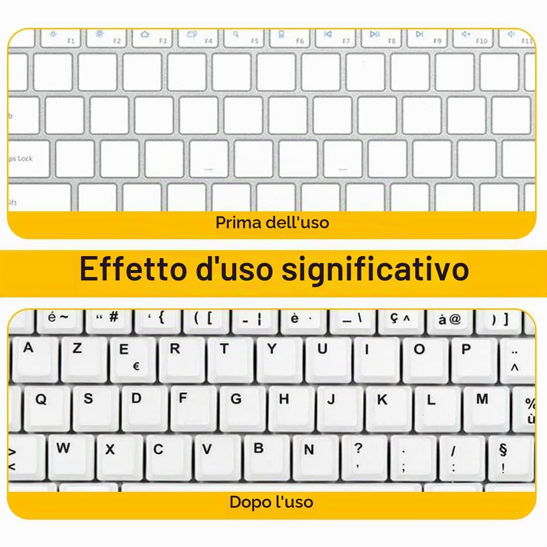 Lettere Tastiera Argento Adesivi Lettere Argentate Per Tastiera Italiana - Decorazione E Sostituzione Tasti Notebook E PC Adesivi Tastiera Silver Made In Italy