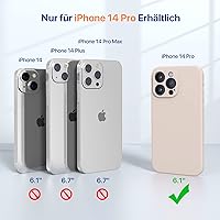 Vista 635 de Miracase Funda diseñada para iPhone 13 Pro Max con protector de pantalla, [forro de microfibra suave antiarañazos], funda protectora de silicona