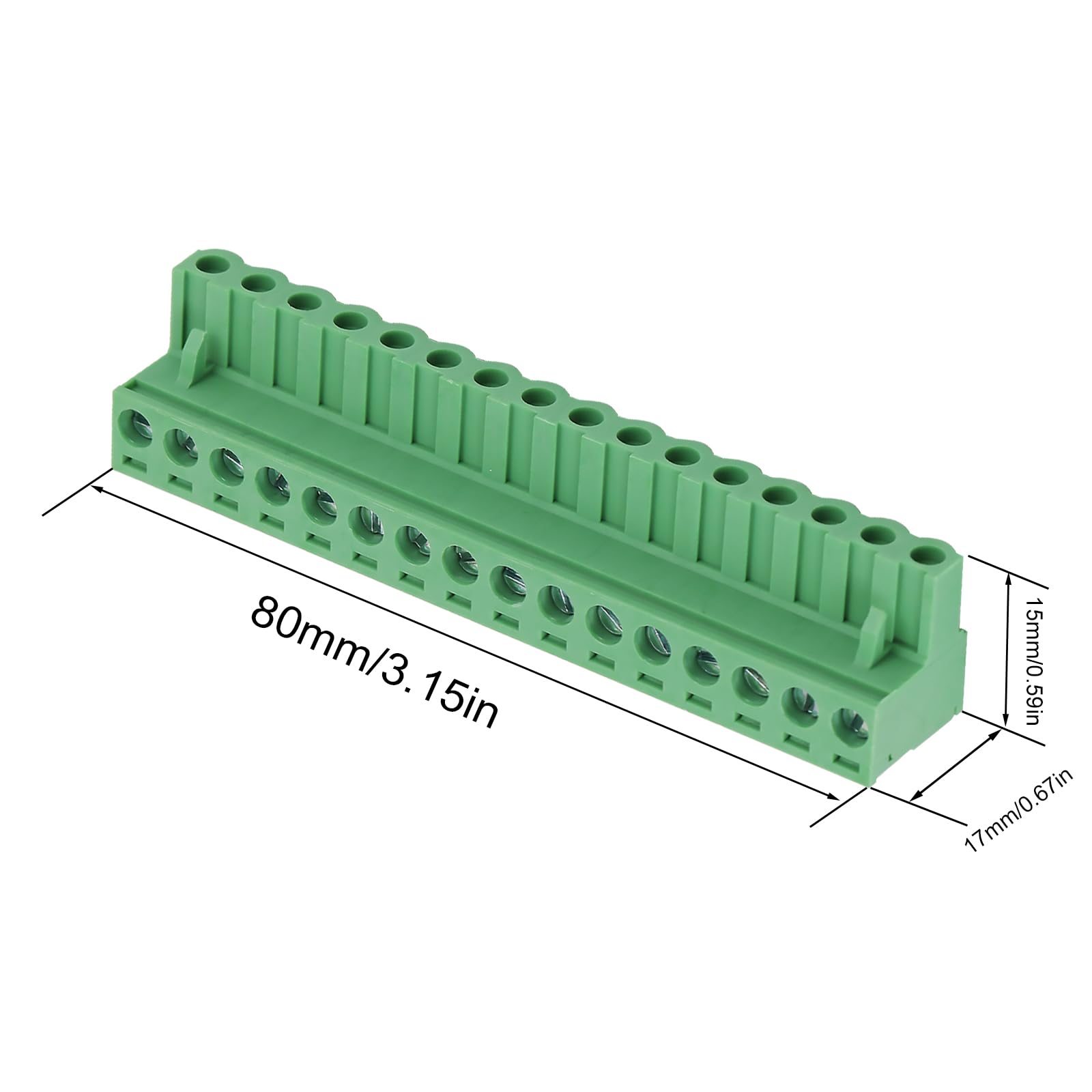 10pcs KF350-2P 3.5mm Pitch 2-Pin PCB Screw Terminal Blocks - Straight Pin Connectors