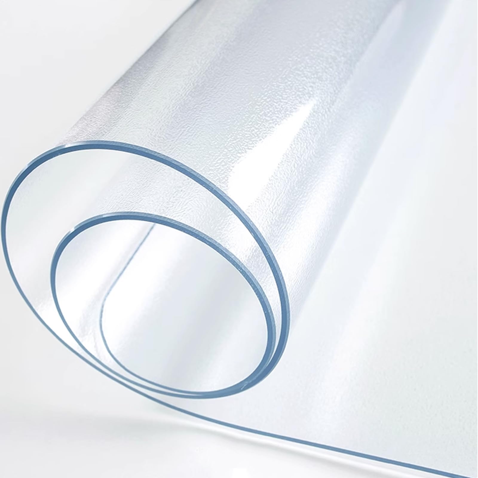 Zhaomi Transparent Frosted PVC Plastic Desktop Protective Film, 1.0mm Transparent Frosted Desktop Protective Film, Rectangular Vinyl Table Mat, Suitable for Office, Computer (45x100cm/18x39in)