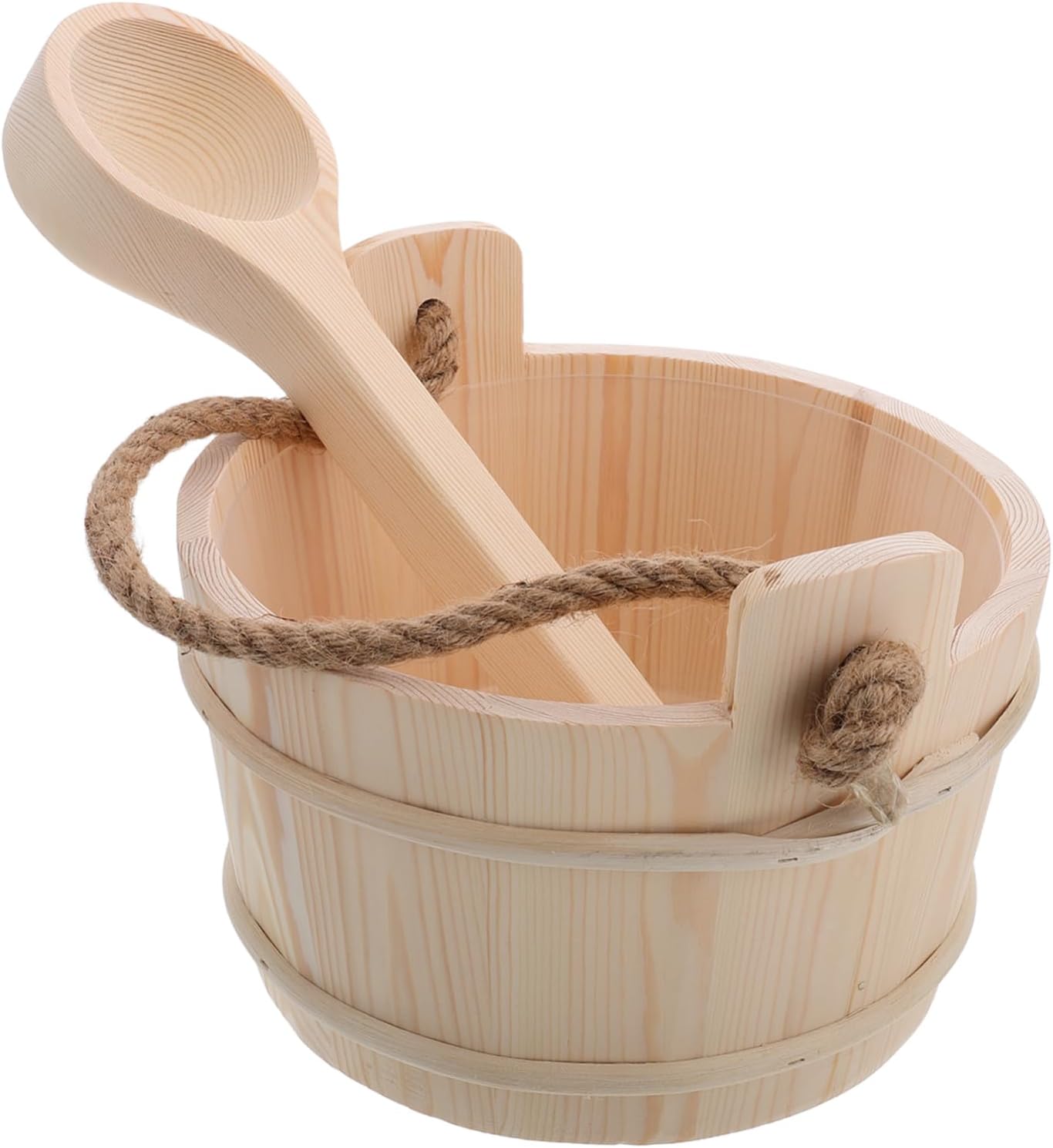 Wooden Sauna Bucket Set Women Spa Accessory Foot Bath Supplies Ladle for Sauna