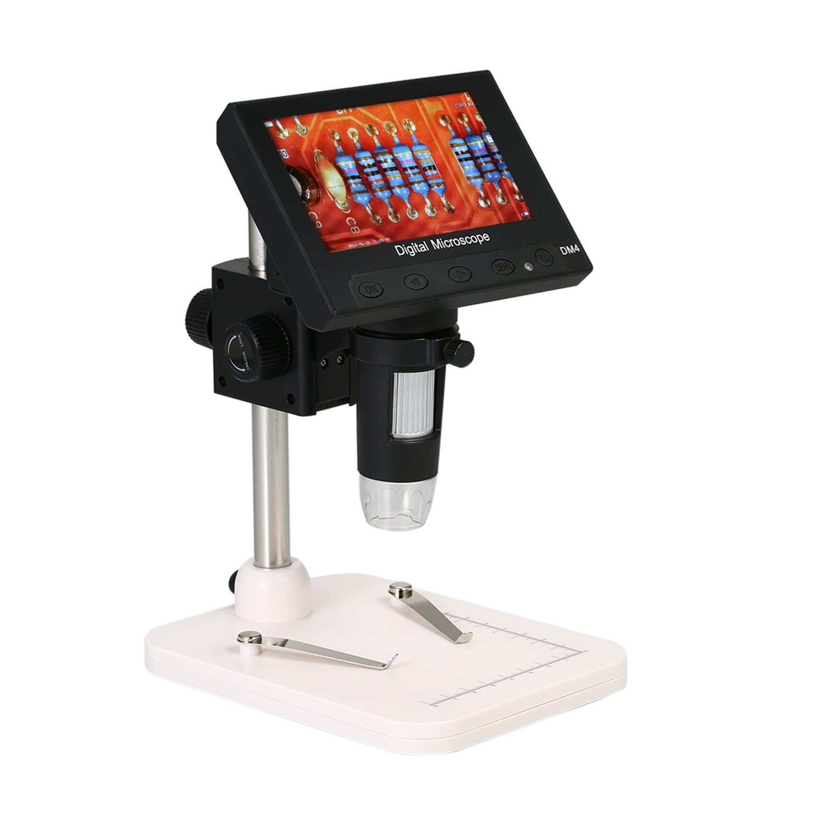 1000X Digital Microscope 4.3inch LCD Display Microscope 720P Digital Magnifier with Holder for Circuit Board Repair Soldering