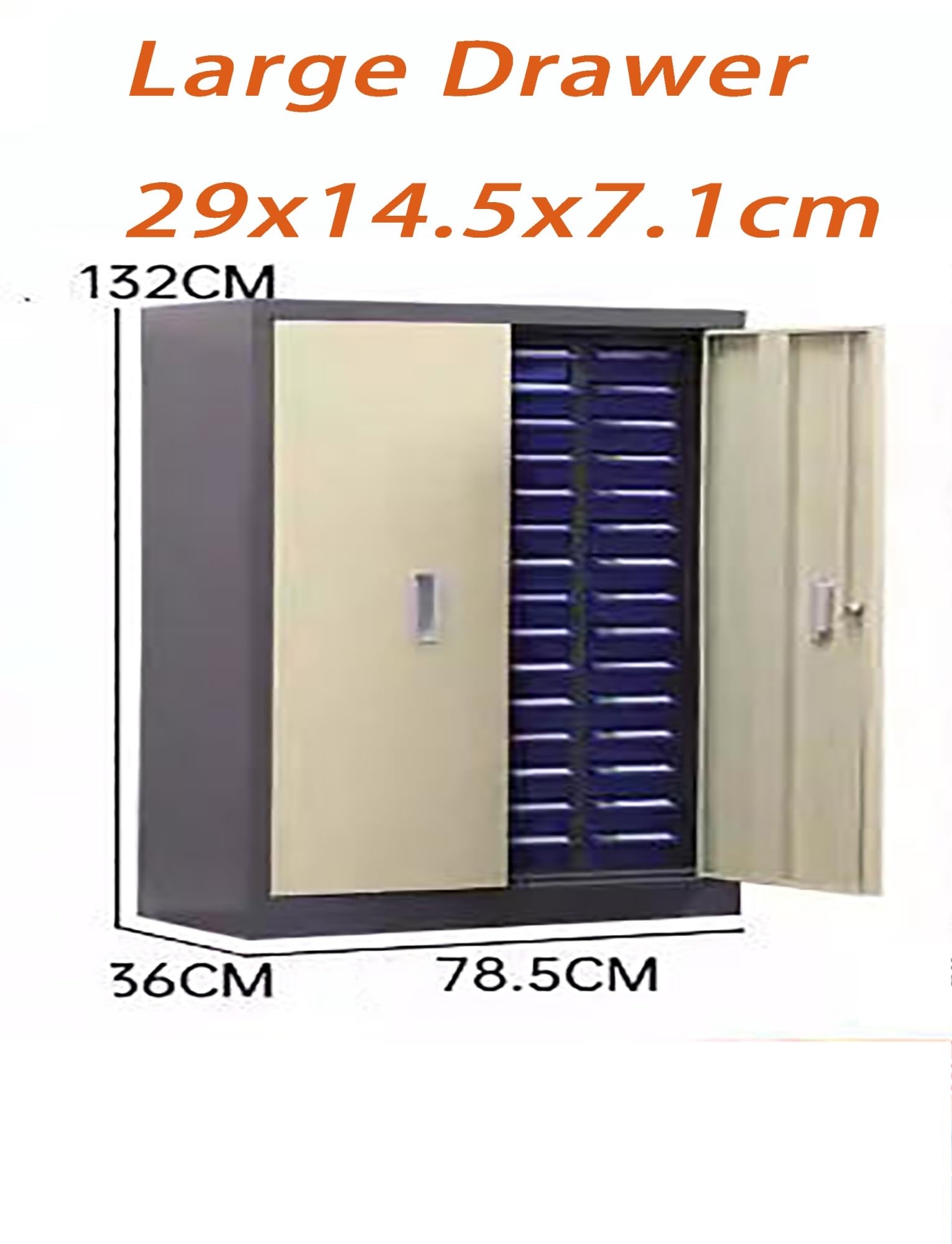 Armario Multifuncional para Almacenamiento de Piezas con Puertas, Tornillos con Cerradura y componentes electrónicos.