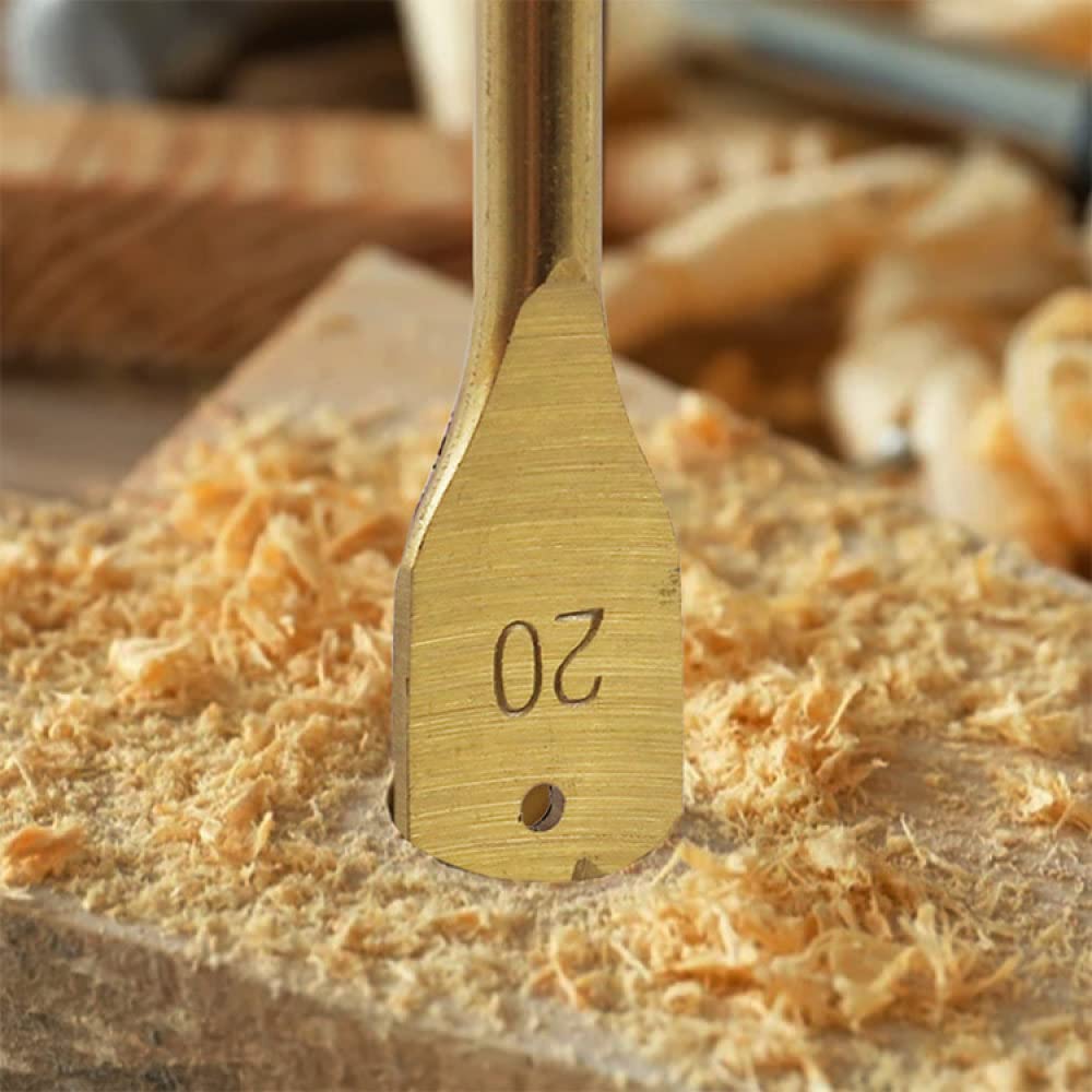 6 pz/set Rivestimento In Titanio Codolo Esagonale Punte A Spade Punta Alesatrice Piatta Punta Trapano Per Legno Utensili Elettrici Sega A Tazza 10mm12mm16mm18mm20mm25mm,6pcs