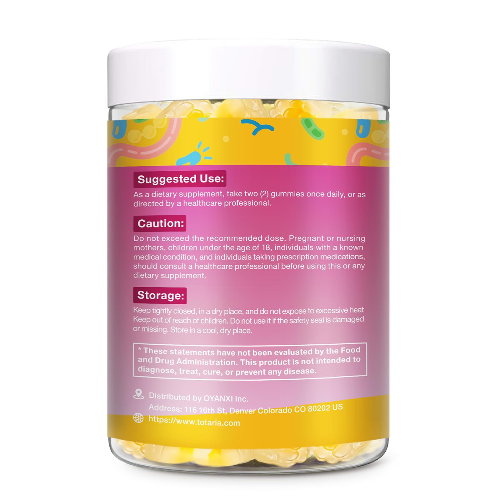 Totaria 9-in-1 Sugar Free Feminine Probiotics Gummies - Vaginal Flora & pH Balance, 50 Billion CFU with Prebiotic, Slippery Elm, Cranberry, for Vaginal, Urinary Tract & Gut, Hawaiian Pineapple, 60 Ct — Amazon image 11