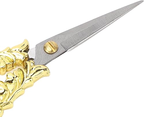 Miniatura 9 de Embroidery Scissors, Retro European Zinc Alloy Sewing Scissors for Fabric Weaving Cross Stitch and Paper Cutting Needlework with Humanized Handle