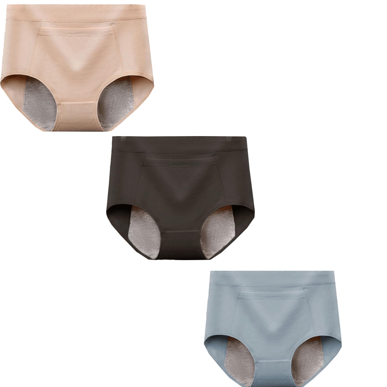 Big Girls Breathable Cotton Leak-Proof Underwear - 3 Pack Teen Briefs for Comfortable Protection