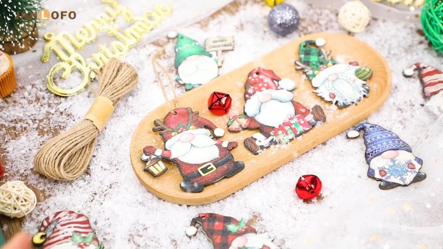 Amazon.co.jp: JANLOFO クリスマス オーナメント 木製 24枚