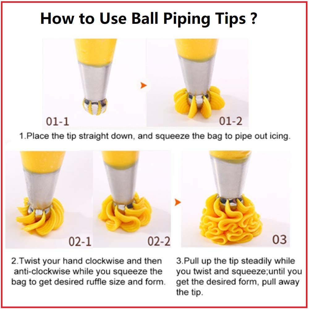 ANSLYQA 116 Pcs Russian Piping Tips Set with 30 Numbered Russian Tips