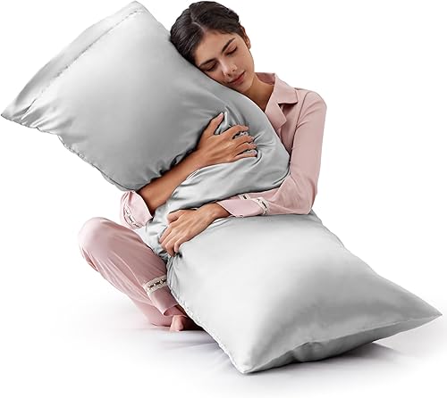 Love's Cabin - Juego de fundas de almohada de satén con buen efecto para cabello y piel, tamaño QueenKingfunda con cierre del sobre.