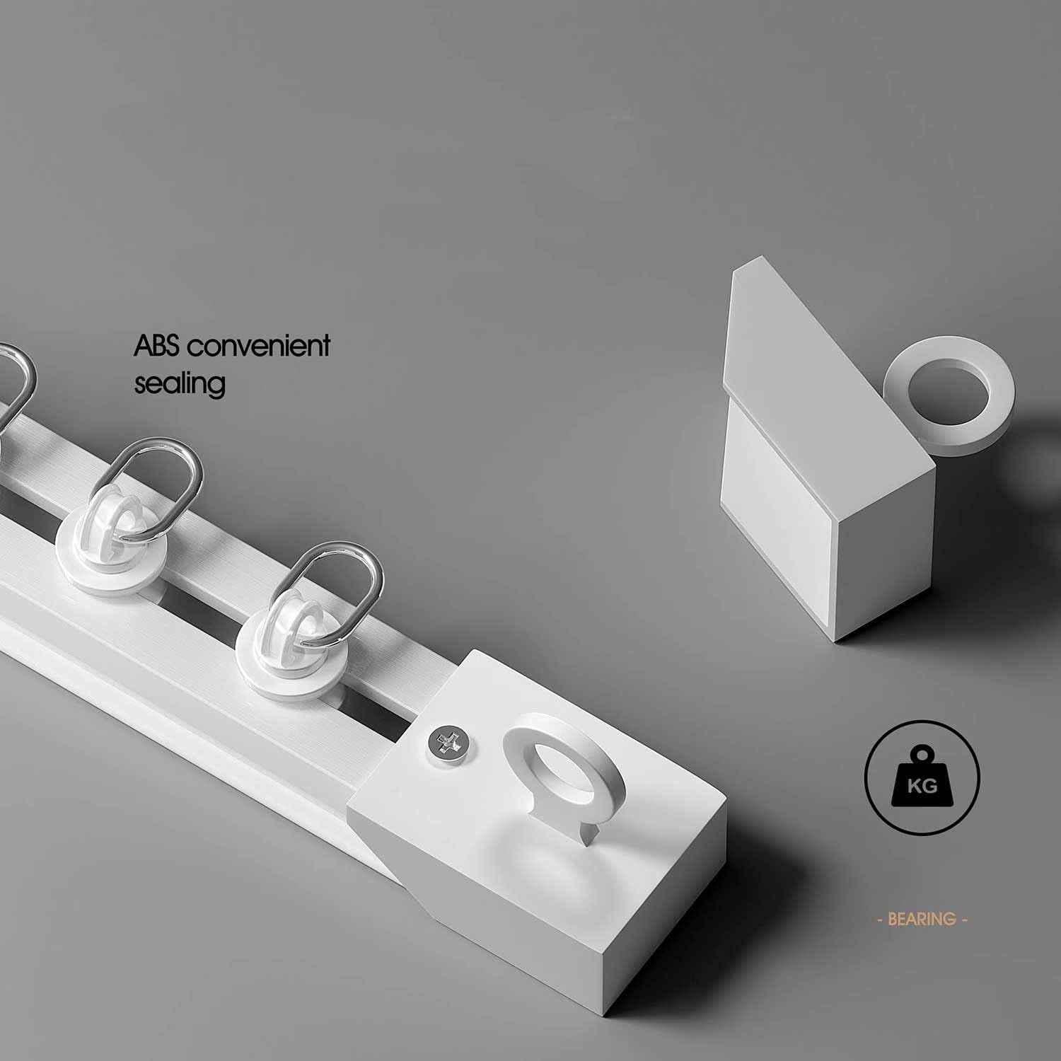 自己粘着式天井または壁用カーテンレール、粘着式カーテンロッド、天井カーテンレールセット、カーテンレール、穴あけ不要、天井カーテンレー