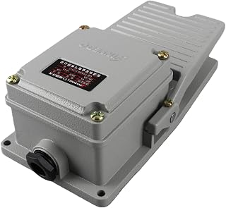 15A/250V Momentaner Rutschfester Fußpedalschalter Freisprech-Fußschalter, Aluminium Gehäuse Schließer Momentane Kontaktsteuerung Fußschalter für Kompatibel Elektrowerkzeug