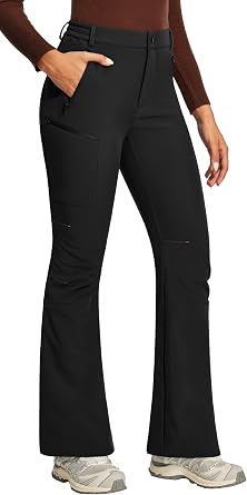 IUGA Womens Snow Ski Pants Thermal Fleece Lined Pants Waterproof Softshell Insulated Snowboarding Winter Hiking Outdoor