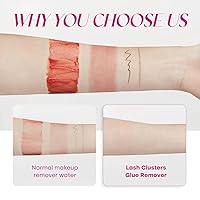 Vista 4 de FADLASH Removedor de pestañas para extensiones de pestañas, 0.2 fl oz, removedor de pegamento para pestañas en racimo transparente, fácil de quitar