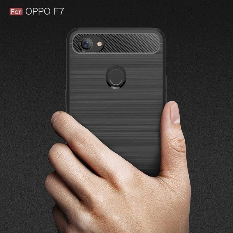 Image of Hybrid Carbon Fiber Back Case for Oppo F7 (Black)
