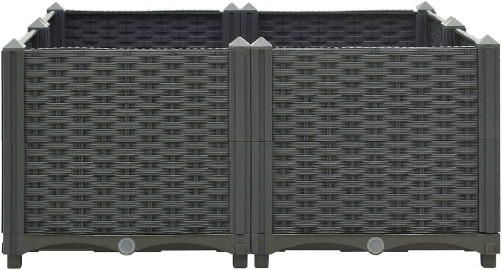 Raised Bed,Raised Beds for Gardening,Herb Garden Planter Outdoor,Garden centerpieces,for Flower/Herb/Backyard/Patio/Balcony, 31.5"x31.5"x15" Polypropylene