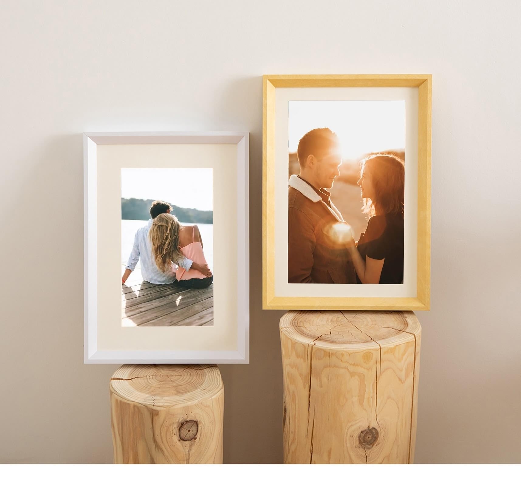 Bilderrahmen Holz, Rechteck Weiß Bilderrahmen 26.67X38.1cm Wand Picture Frame für Fotos, Bilder, Poster Horizontal & Vertikal Anzeige