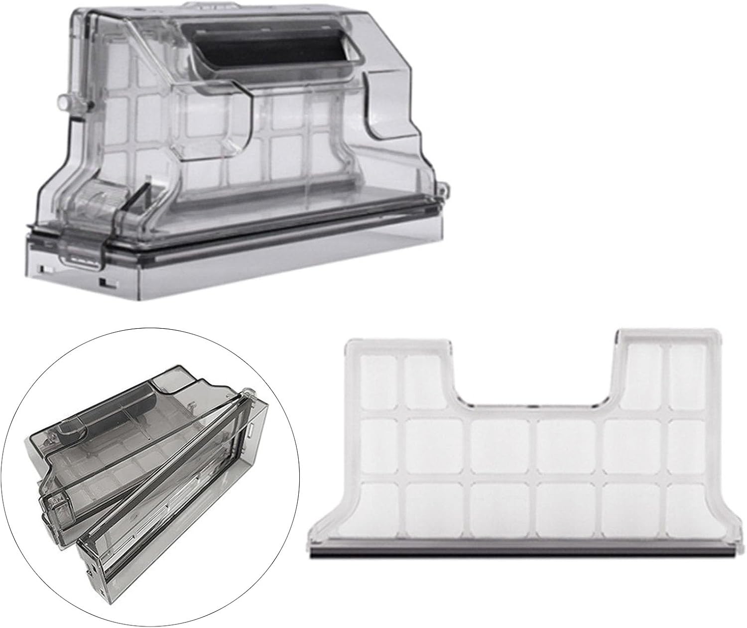 Large Capacity Box for J1 Accessories Robot Vacuuming Sweeper Dustbin Filter Spare Part Easy to Replace