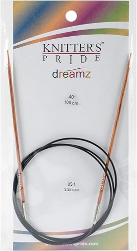 Knitter's Pride 515374-Dreamz Agujas Circulares Fijas 40", Tamaño 1/0.089 in