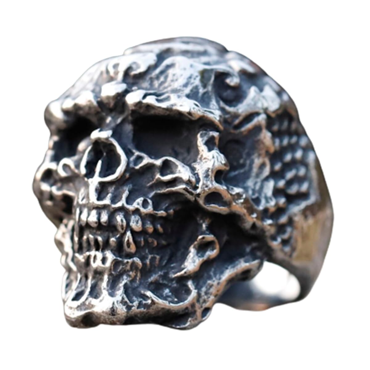 2023 Skull Ring Cool Evil Death Punk Rock Stainless Steel Rings Aly Style Jewelry