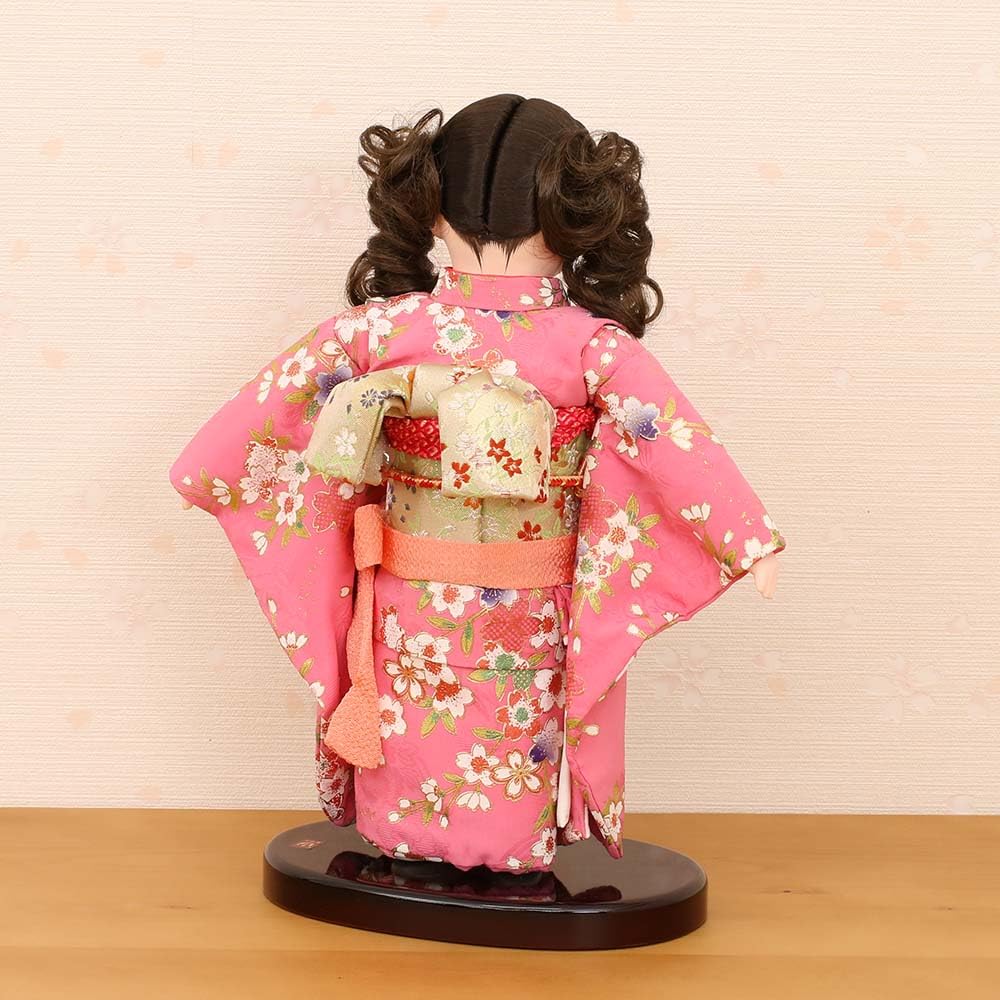 Amazon | 市松人形 齊藤公司作 8号 愛ちゃん 金彩友禅 雛人形