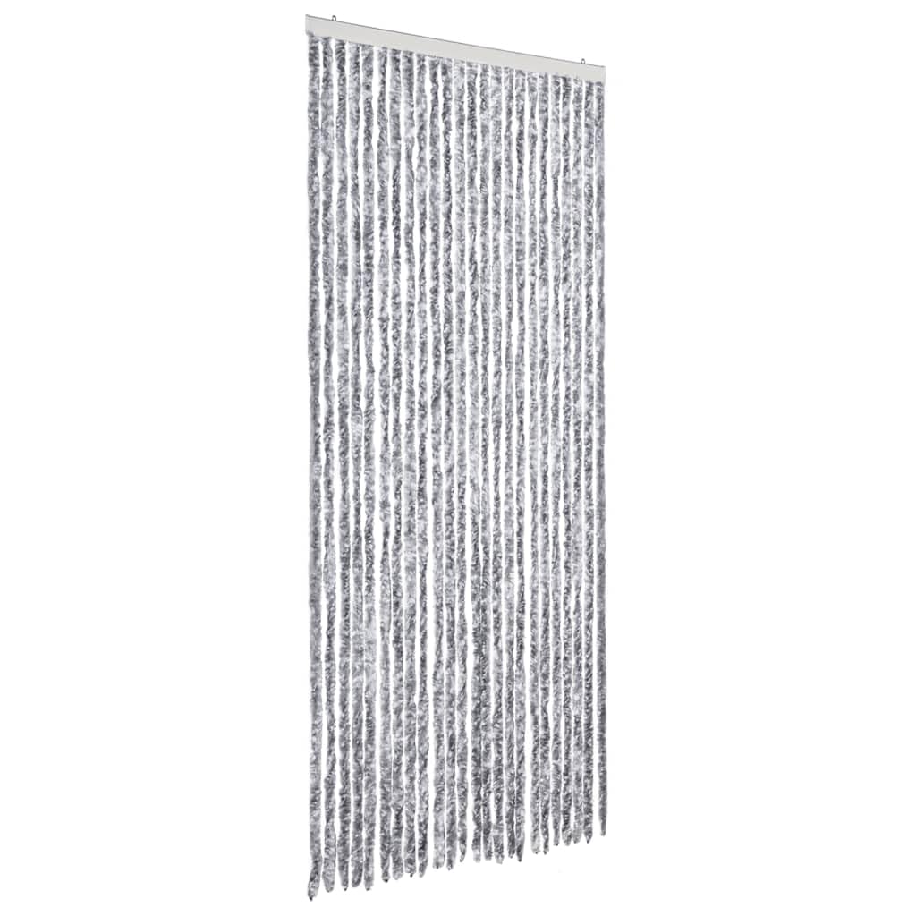 B&Q -  Fly Curtain White And Grey 100X230 Cm Chenille