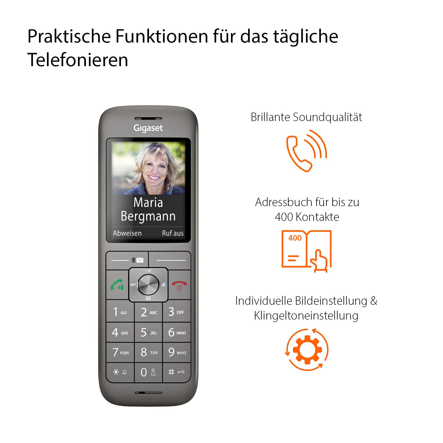 Gigaset CL660HX Duo - 2 schnurlose DECT-Telefone zum Anschluss am Router - 2 hochwertige Mobilteile mit Ladeschale, Anthrazit-metallic & DECT Basisstation Box 200A mit Anrufbeantworter